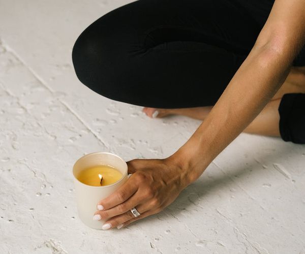 Bright and peaceful yoga studio interior with natural light.